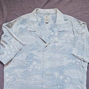 100% silk Luau Limited Edition XXL Blue shirt